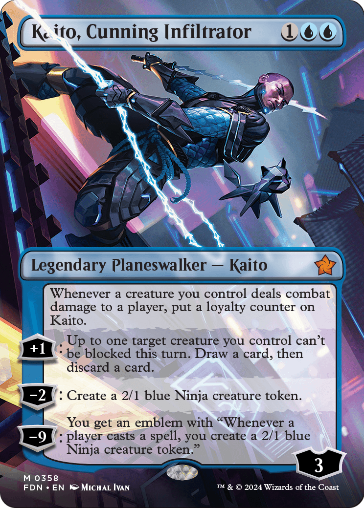 Kaito, Cunning Infiltrator (Borderless) (FDN-358) [Foundations]