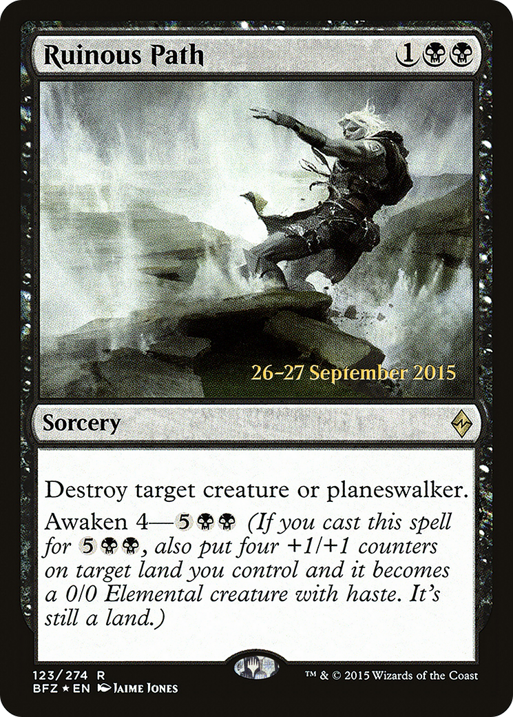 Ruinous Path (PRE-123) [Battle for Zendikar Promos] Foil