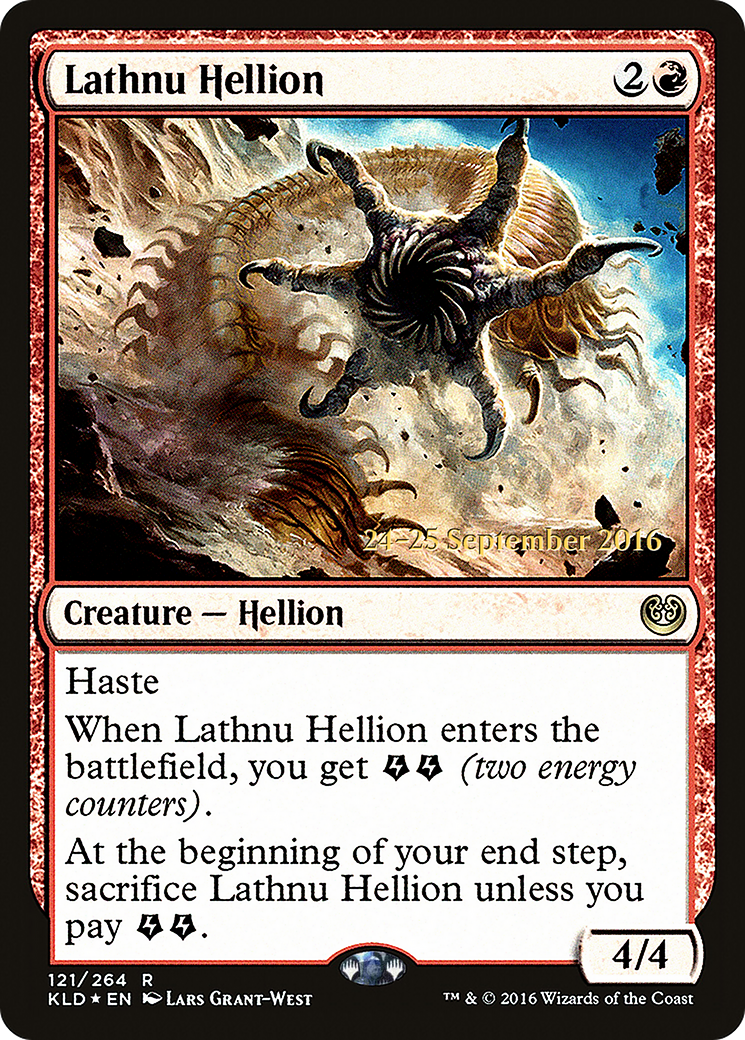 Lathnu Hellion (PRE-121) [Kaladesh Promos] Foil