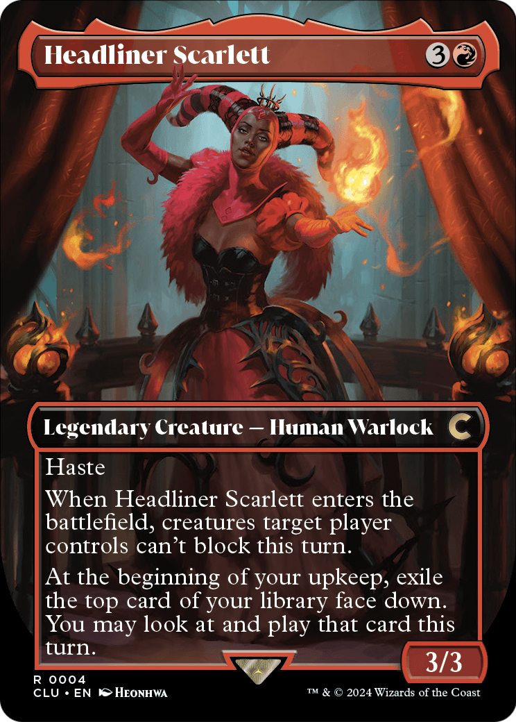 Headliner Scarlett (Borderless) (CLU-004) [Ravnica: Clue Edition]