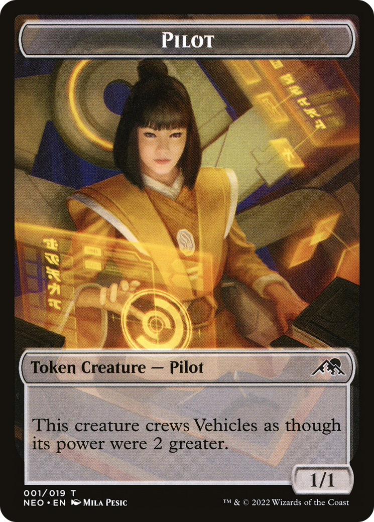 Pilot Token (NEO-001) [Kamigawa: Neon Dynasty Tokens]
