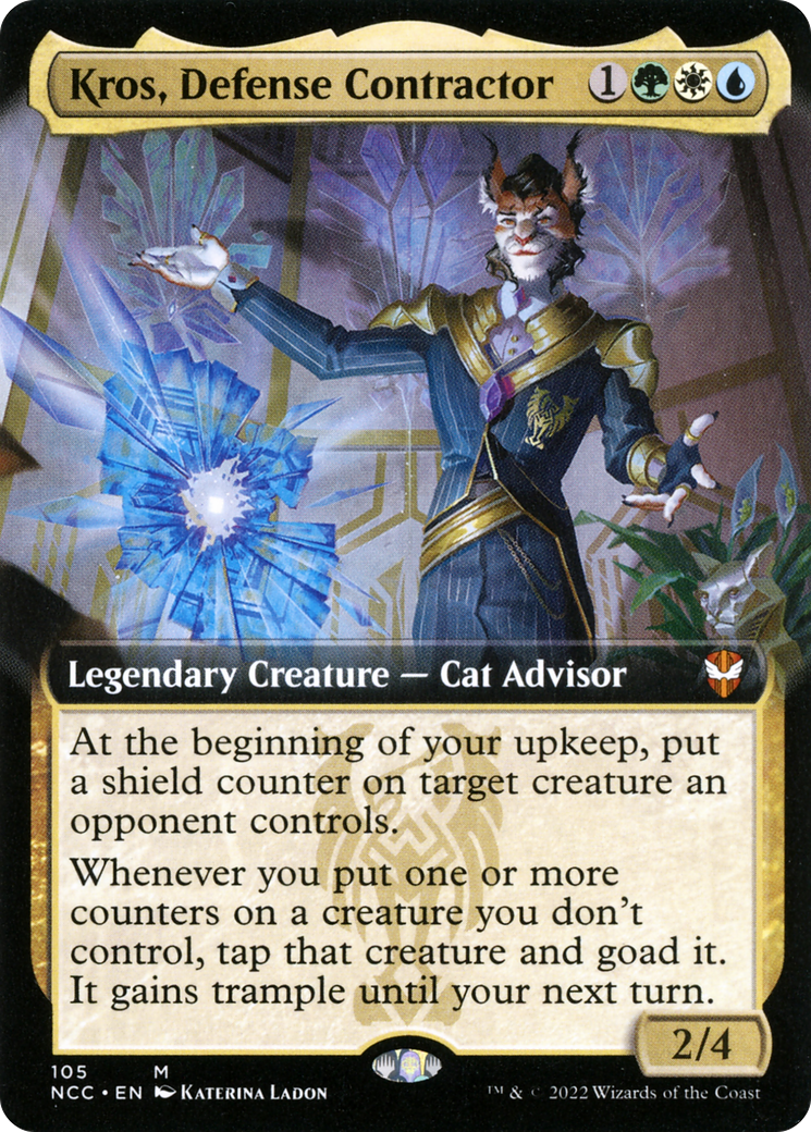 Kros, Defense Contractor (Extended Art) (NCC-105) [New Capenna Commander] Foil