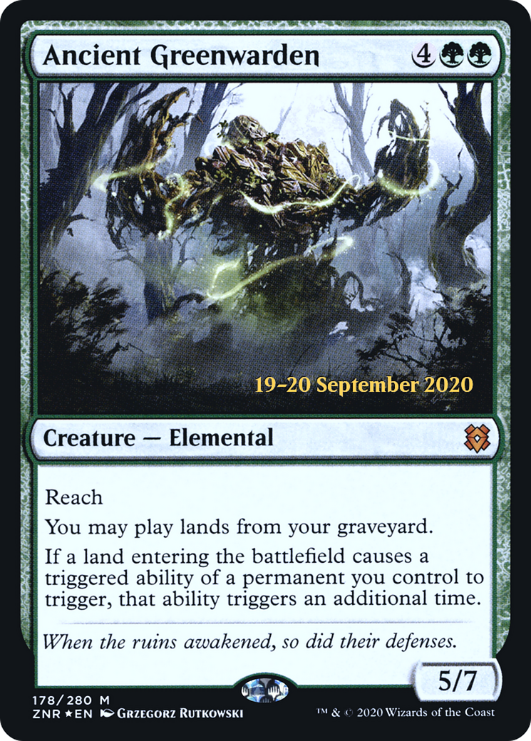Ancient Greenwarden (PRE-178) [Zendikar Rising Promos] Foil