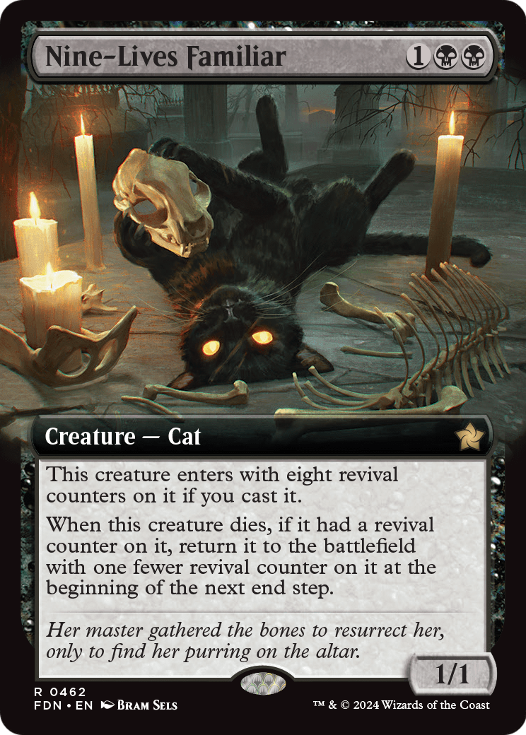 Nine-Lives Familiar (Extended Art) (FDN-462) [Foundations] Foil