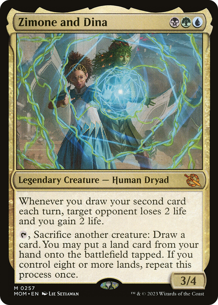 Zimone and Dina (MOM-257) [March of the Machine] Foil
