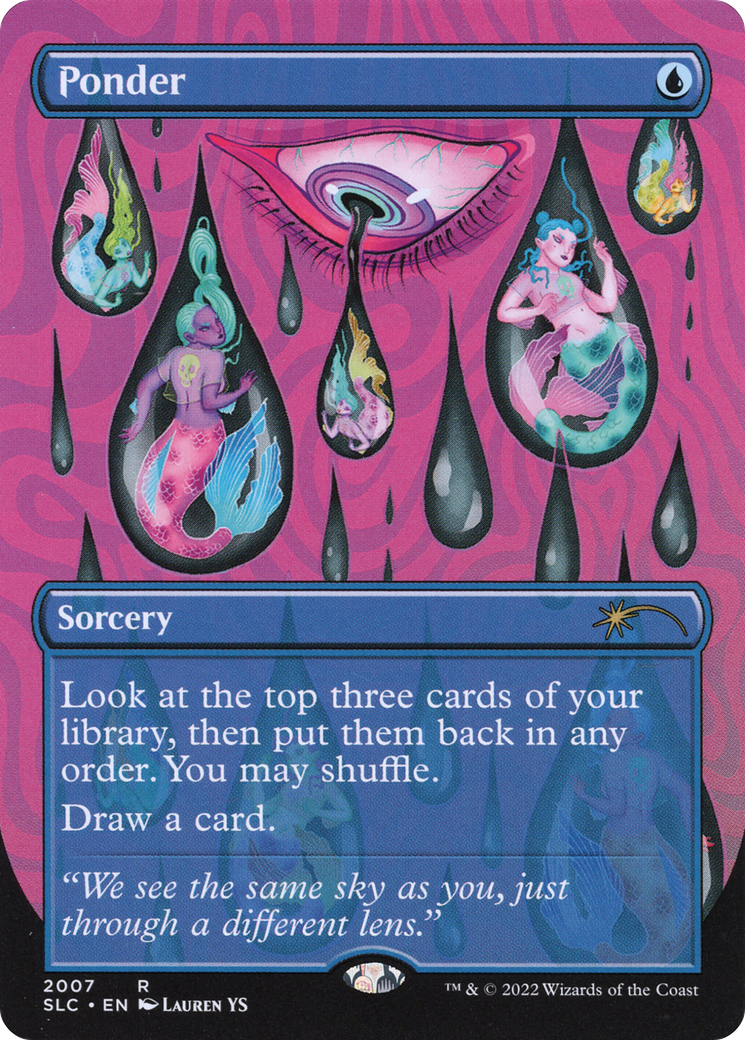 Ponder (SLC-2007) (Borderless) [Secret Lair Countdown Kit] Foil