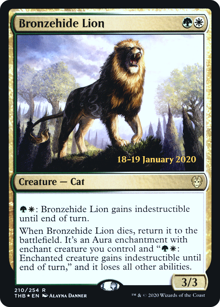Bronzehide Lion (PRE-210) [Theros Beyond Death Promos] Foil