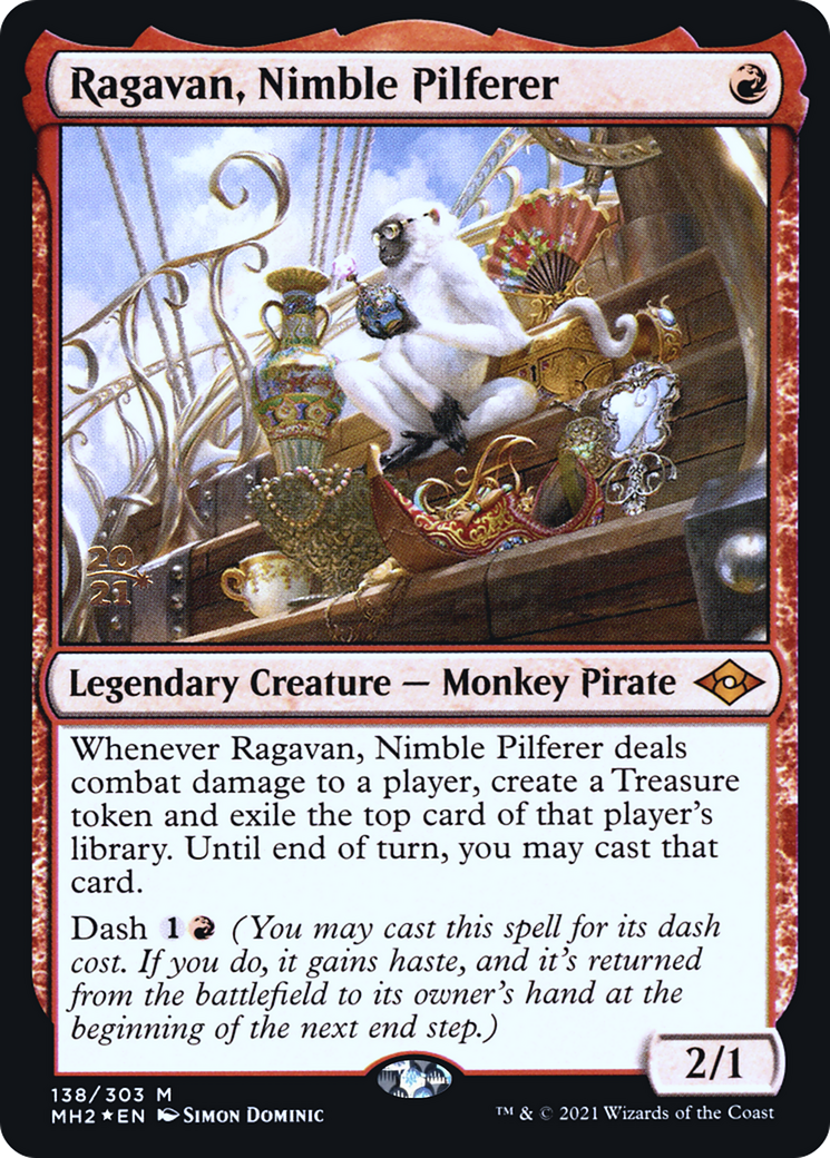 Ragavan, Nimble Pilferer (PRE-138) [Modern Horizons 2 Promos] Foil