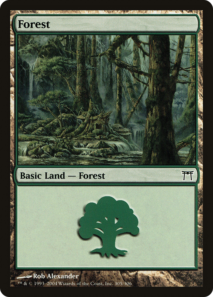 Forest (CHK-305) [Champions of Kamigawa] Foil