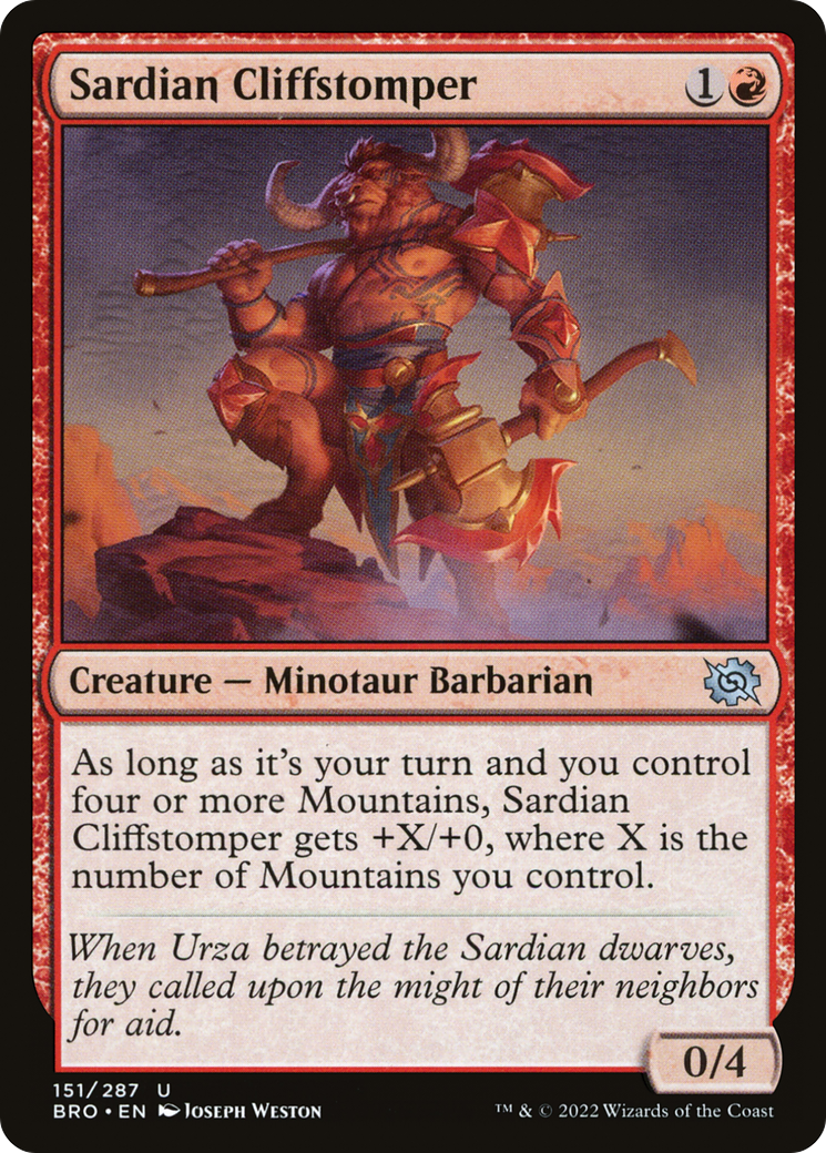 Sardian Cliffstomper (BRO-151) [The Brothers' War]