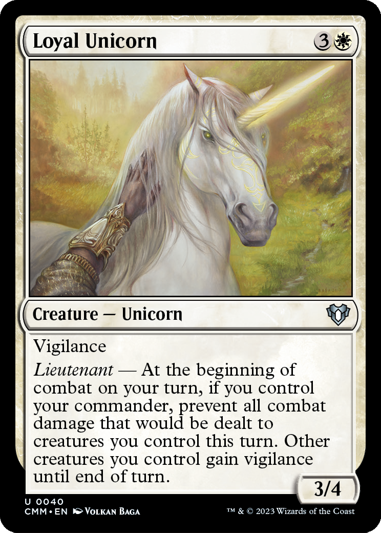 Loyal Unicorn (CMM-040) [Commander Masters] Foil