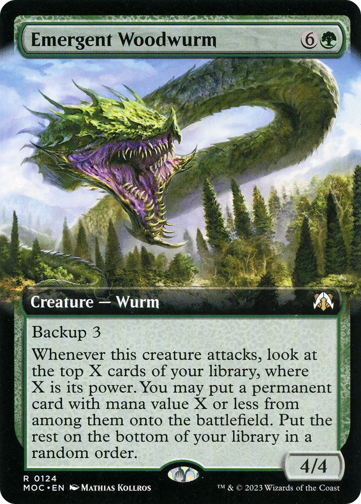 Emergent Woodwurm (Extended Art) (MOC-124) [March of the Machine Commander]