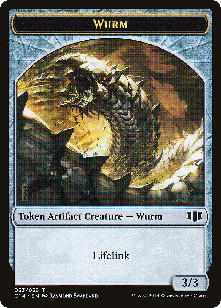 Wurm (Lifelink) // Goat Double-sided Token (C14-33 // 3) [Commander 2014 Tokens]
