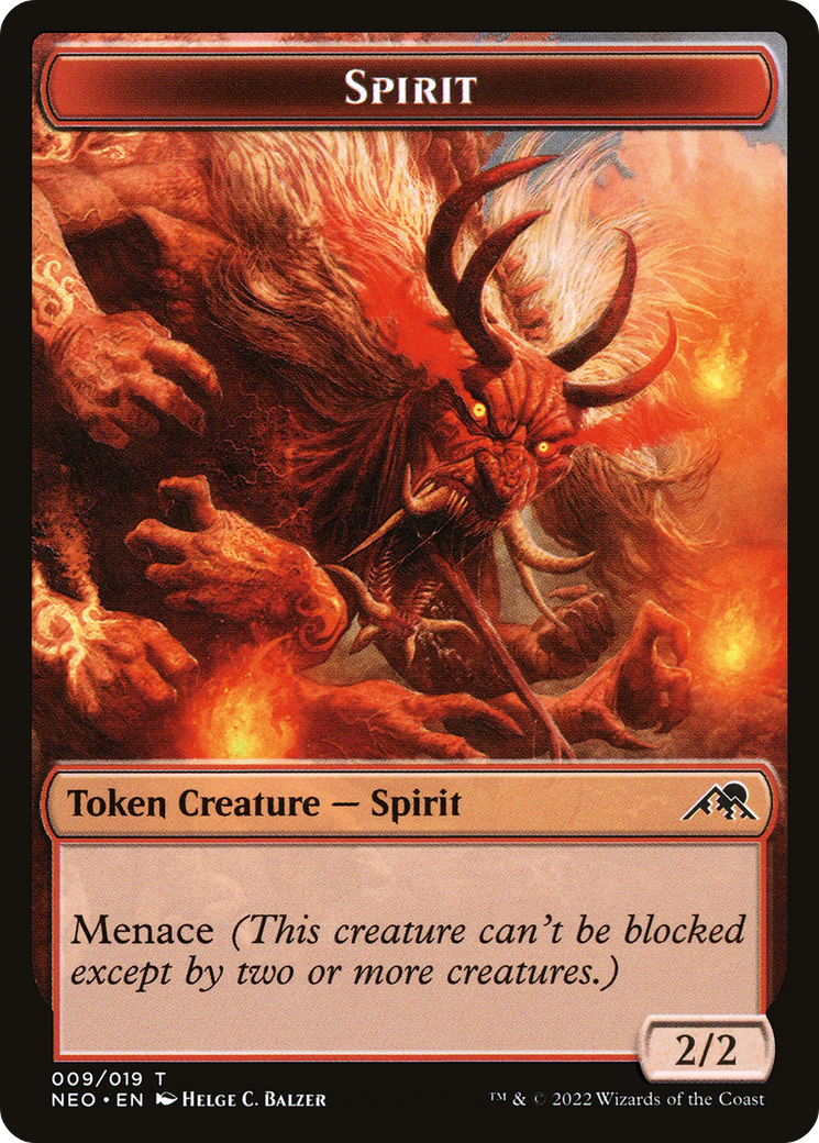 Spirit Token (NEO-009) [Kamigawa: Neon Dynasty Tokens]
