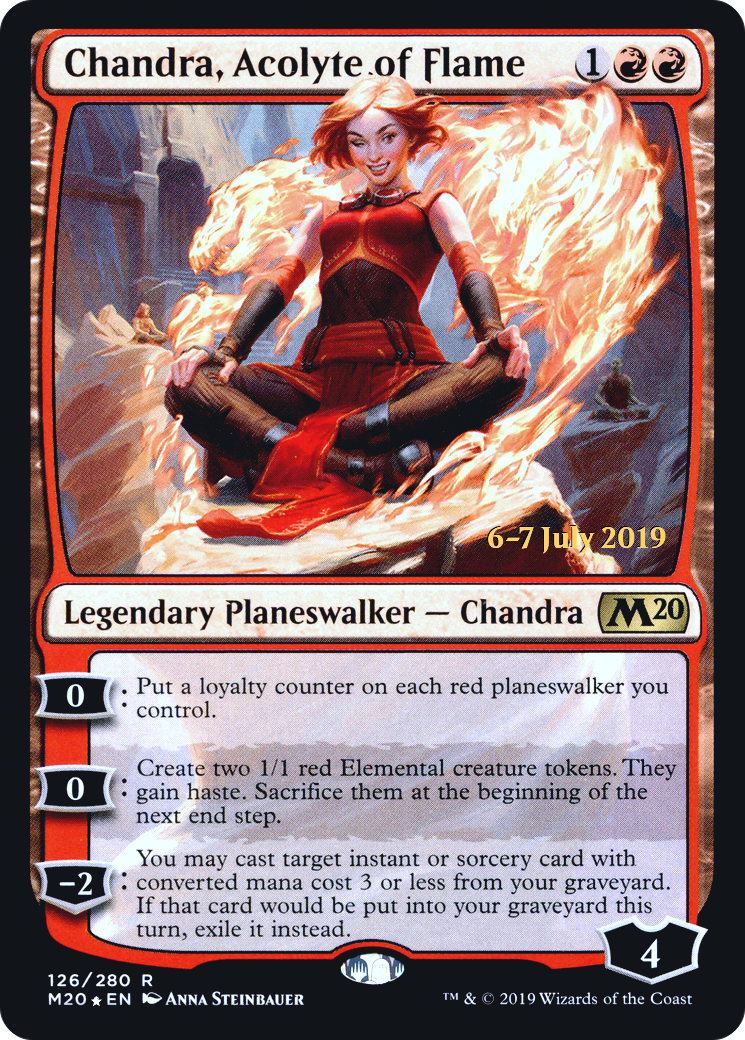 Chandra, Acolyte of Flame (PRE-126) [Core Set 2020 Promos] Foil