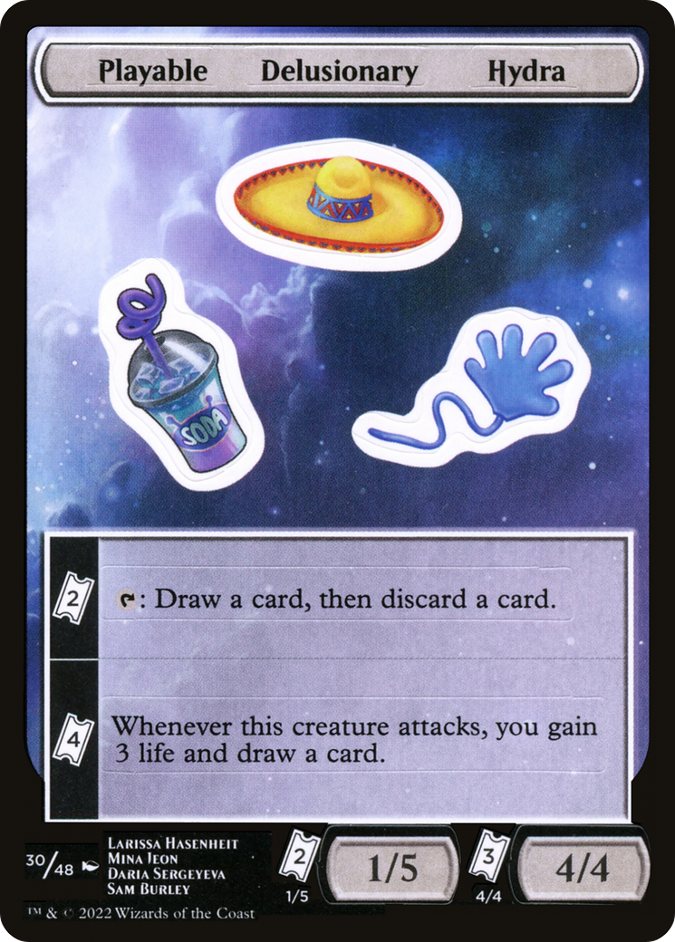 Playable Delusionary Hydra (UNF-030) [Unfinity Sticker Sheets]
