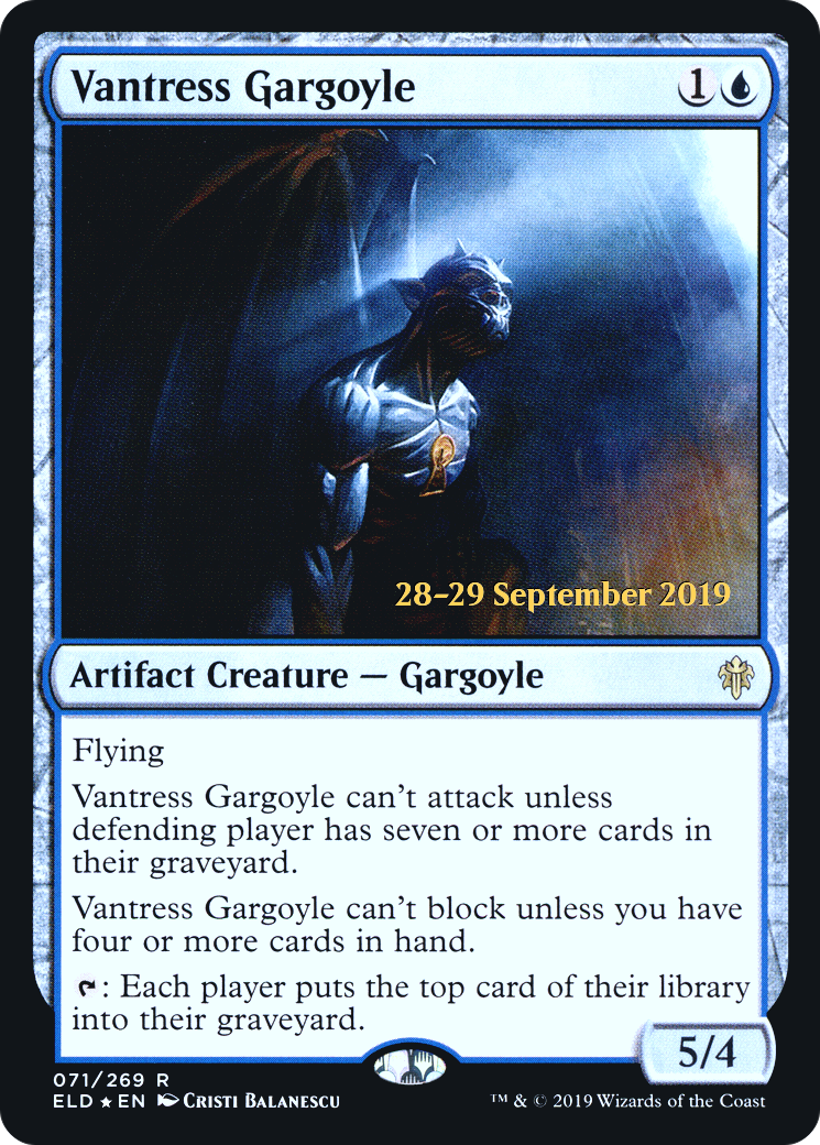 Vantress Gargoyle (PRE-071) [Throne of Eldraine Promos] Foil