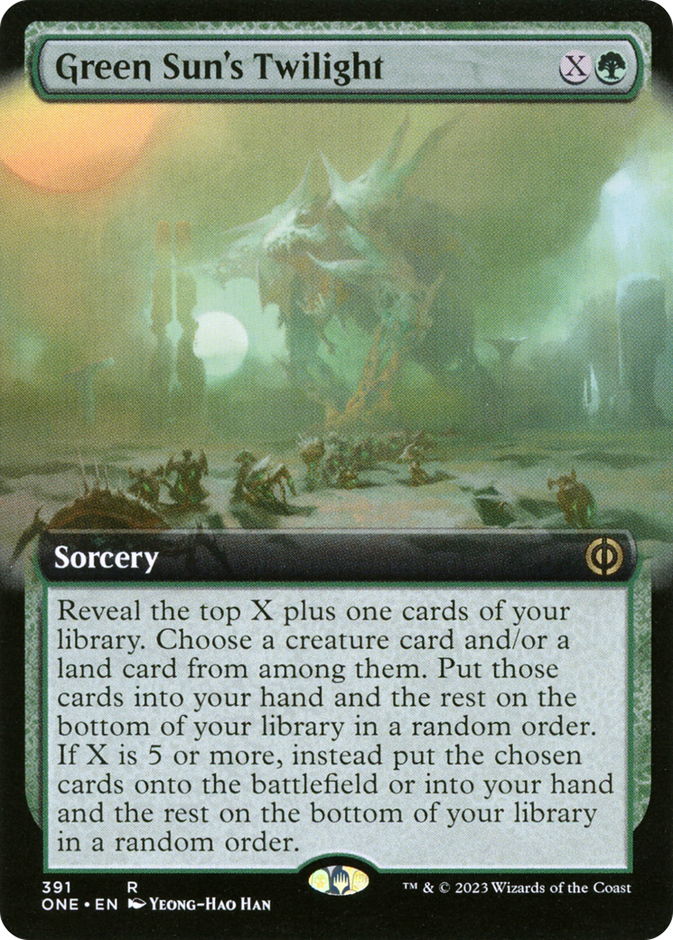 Green Sun's Twilight (Extended Art) (ONE-391) [Phyrexia: All Will Be One]