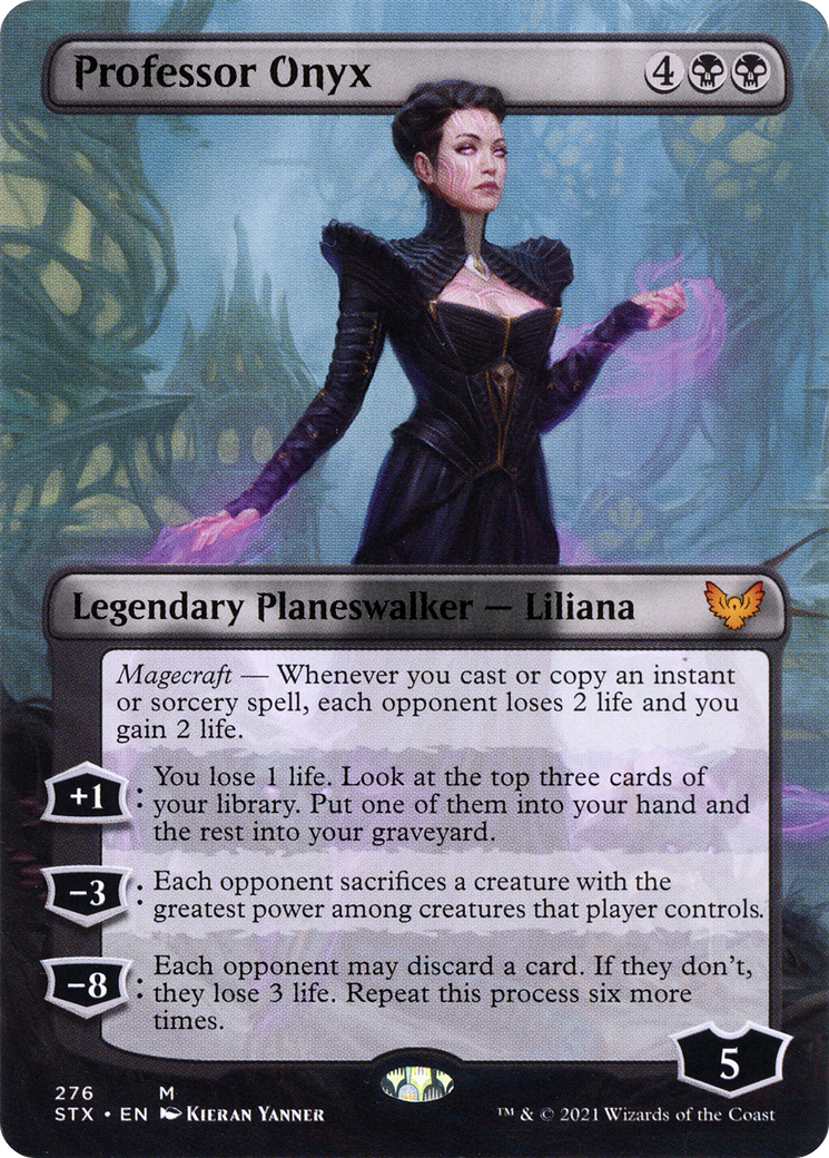 Professor Onyx (Borderless) (STX-276) [Strixhaven: School of Mages] Foil