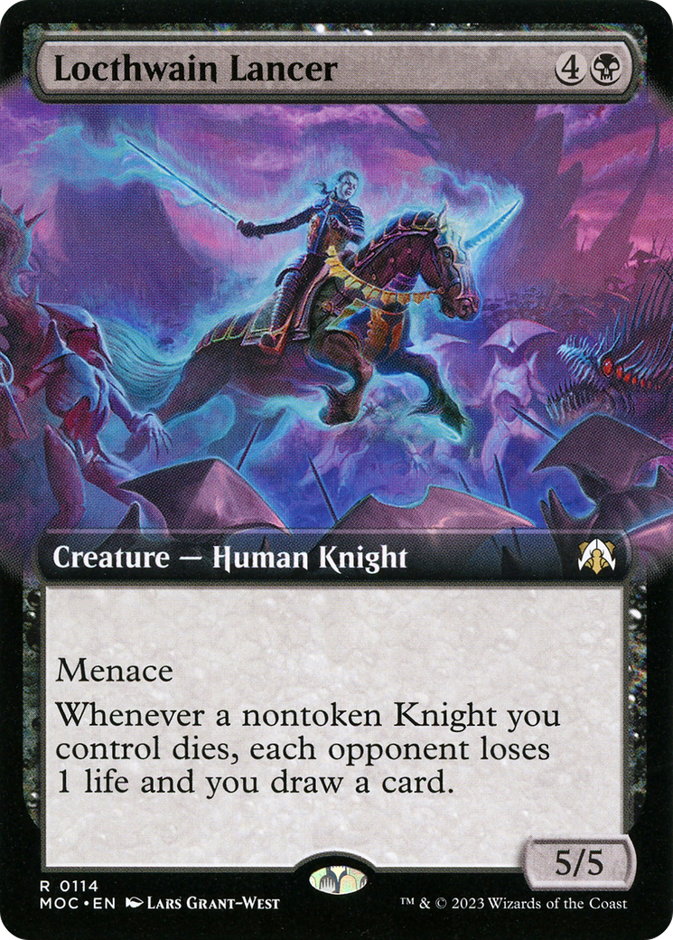 Locthwain Lancer (Extended Art) (MOC-114) [March of the Machine Commander] Foil