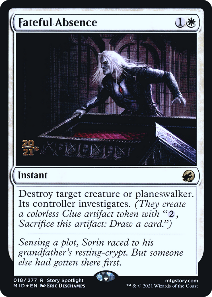 Fateful Absence (PRE-018) [Innistrad: Midnight Hunt Promos] Foil