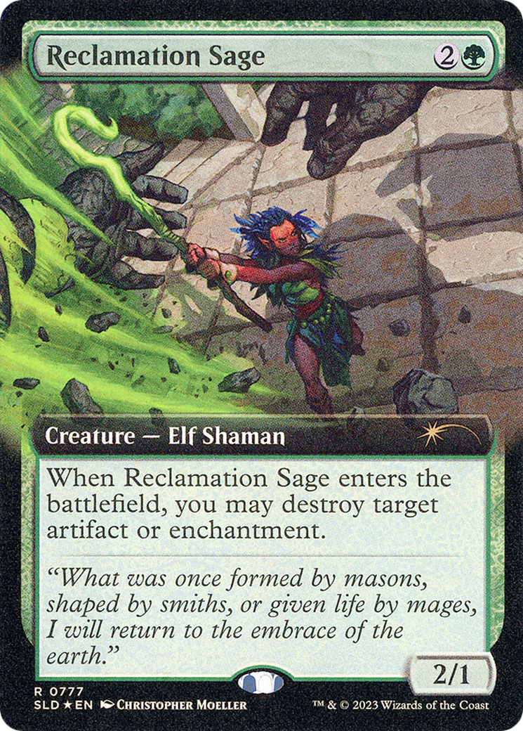 Reclamation Sage (Extended Art) (SLD-777) [Secret Lair Drop] Foil