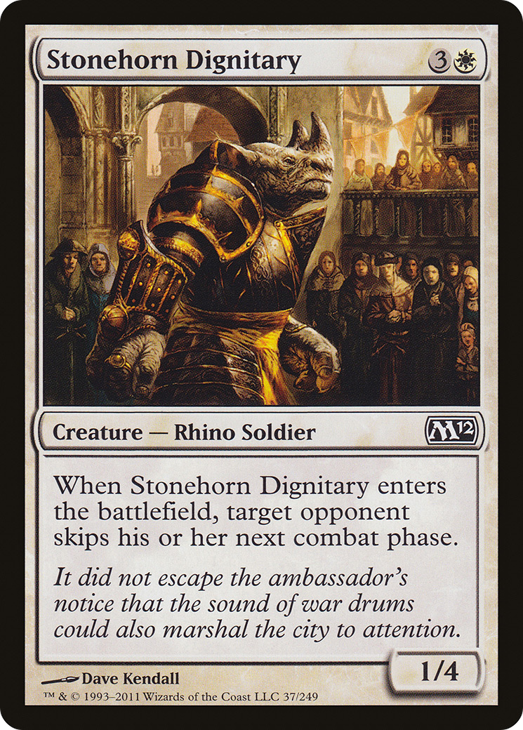 Stonehorn Dignitary (M12-037) [Magic 2012] Foil