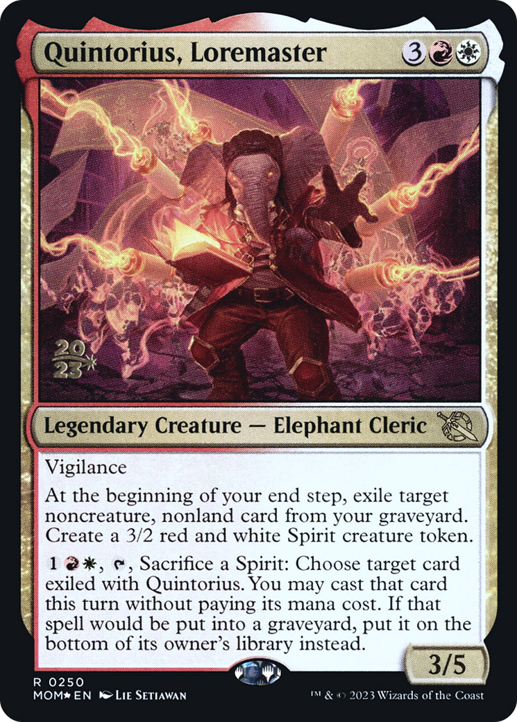 Quintorius, Loremaster (PRE-250) [March of the Machine Promos] Foil