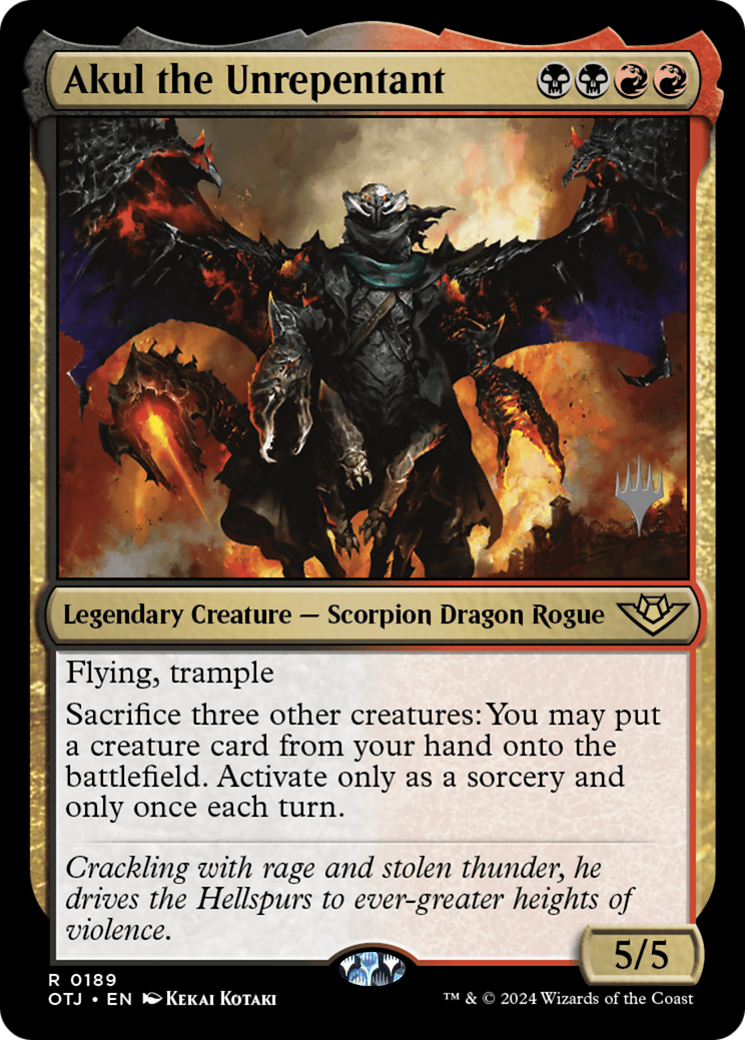 Akul the Unrepentant (PPOTJ-189) [Promo Pack: Outlaws of Thunder Junction Promos]