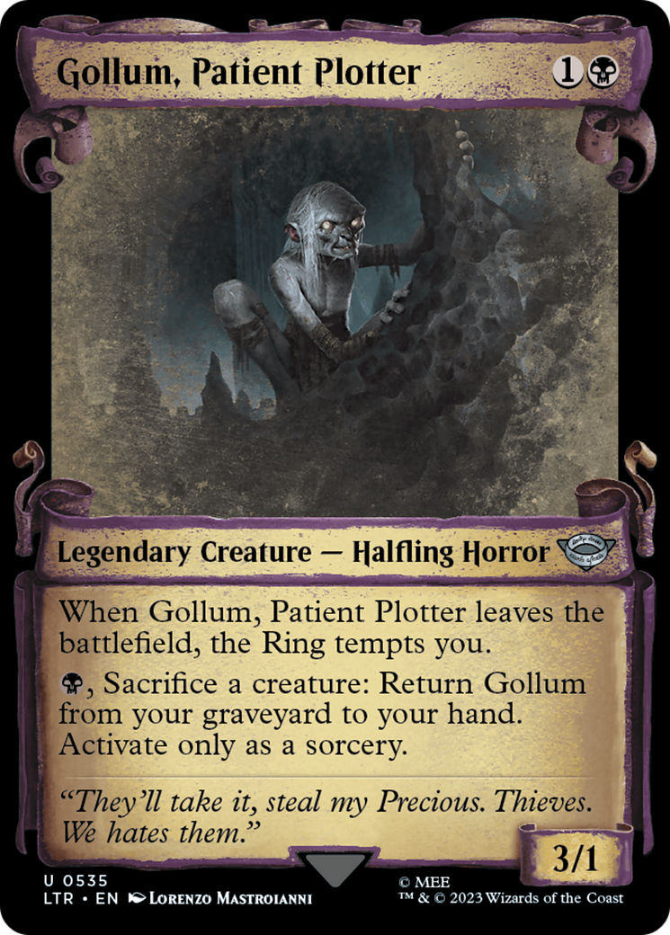 Gollum, Patient Plotter (Showcase Scrolls) (LTR-535) [The Lord of the Rings: Tales of Middle-earth] Foil