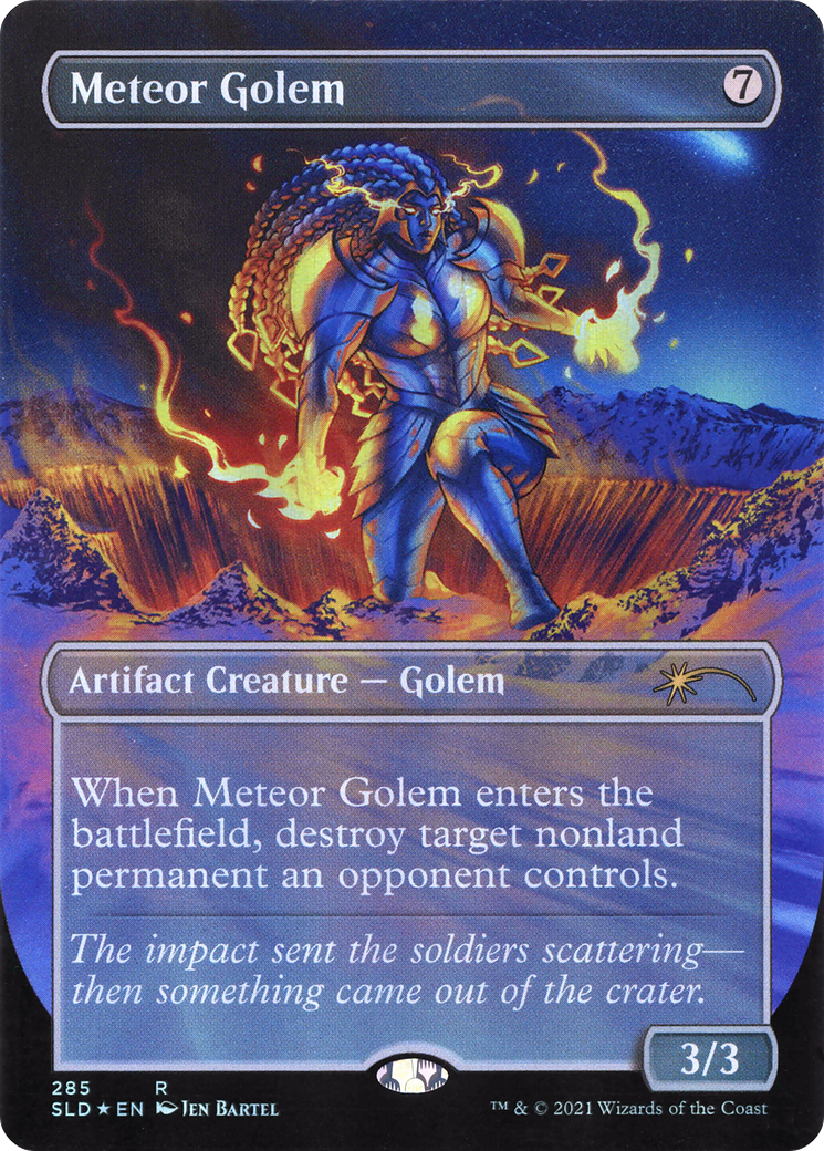 Meteor Golem (SLD-285) (Borderless) [Secret Lair Drop] Foil