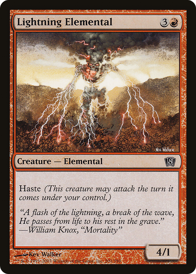 Lightning Elemental (8ED-201) [8th Edition]