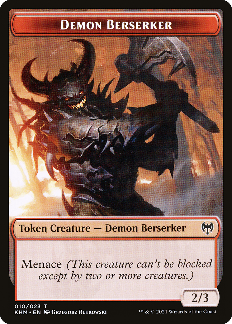 Demon Berserker (TKHM-010) [Kaldheim Tokens] Foil