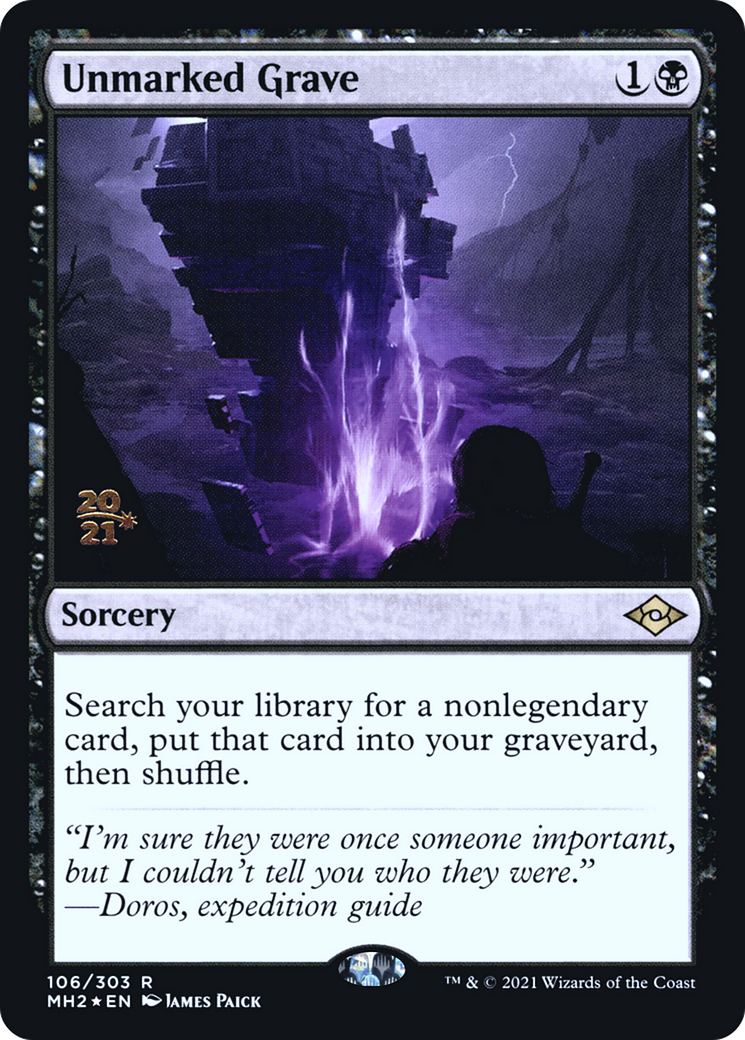 Unmarked Grave (PRE-106) [Modern Horizons 2 Promos] Foil