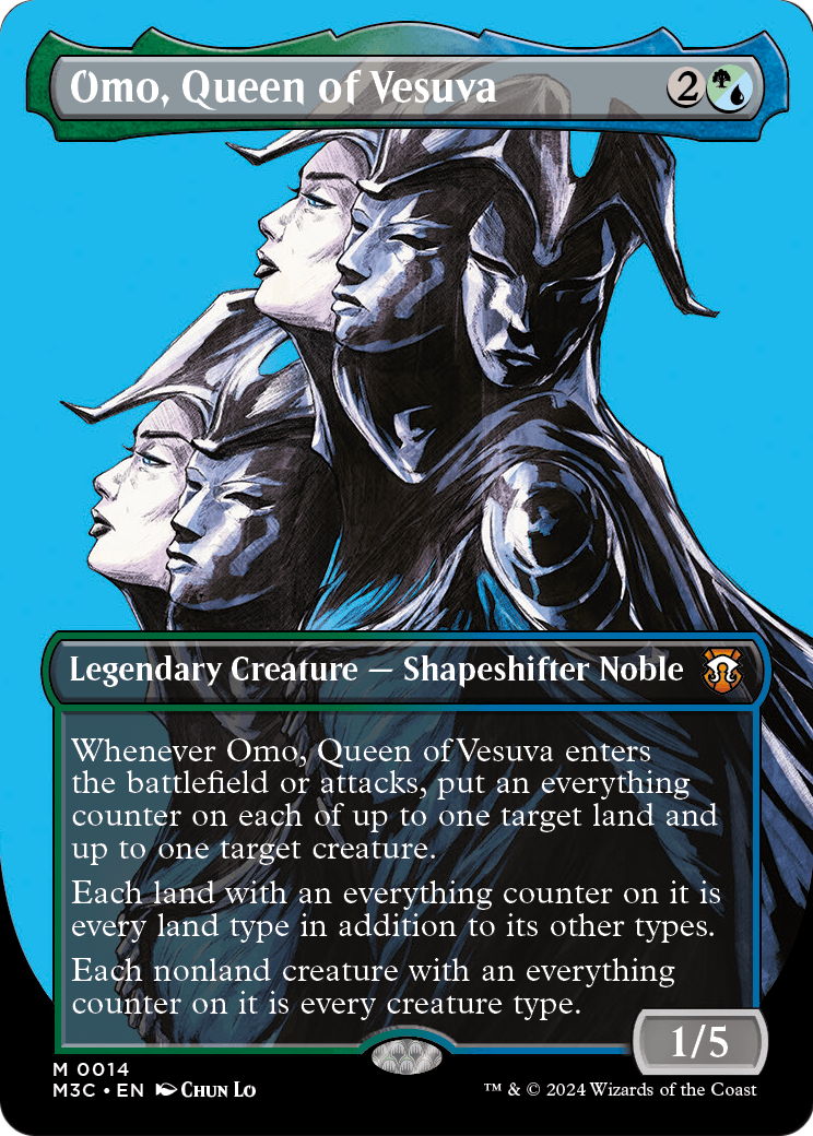 Omo, Queen of Vesuva (Borderless) (M3C-014) [Modern Horizons 3 Commander] Foil