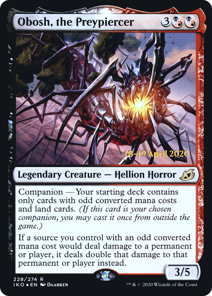 Obosh, the Preypiercer (PRE-228) [Ikoria: Lair of Behemoths Promos] Foil