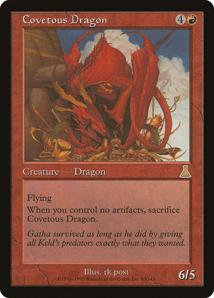 Covetous Dragon (UDS-080) [Urza's Destiny] Foil