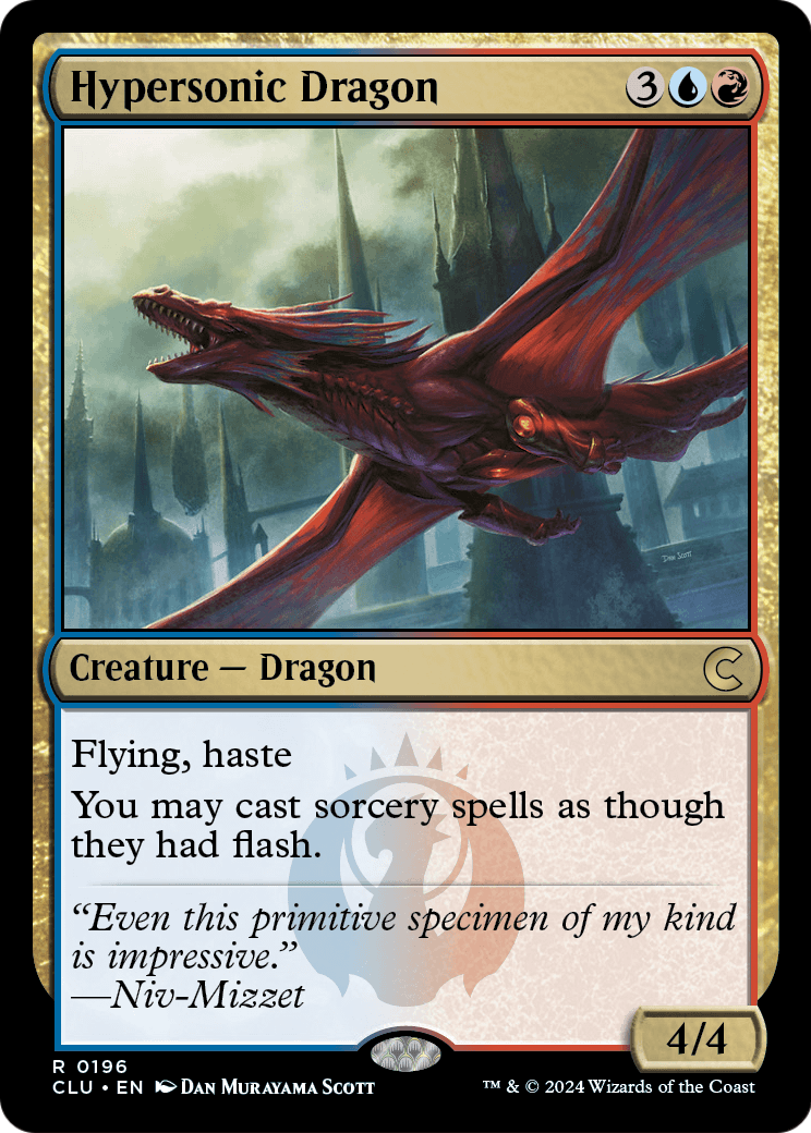 Hypersonic Dragon (CLU-196) [Ravnica: Clue Edition]