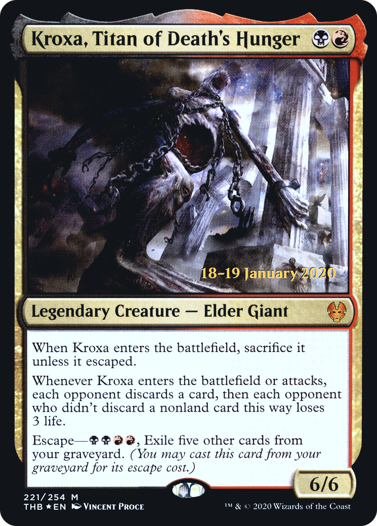 Kroxa, Titan of Death's Hunger (PRE-221) [Theros Beyond Death Promos] Foil