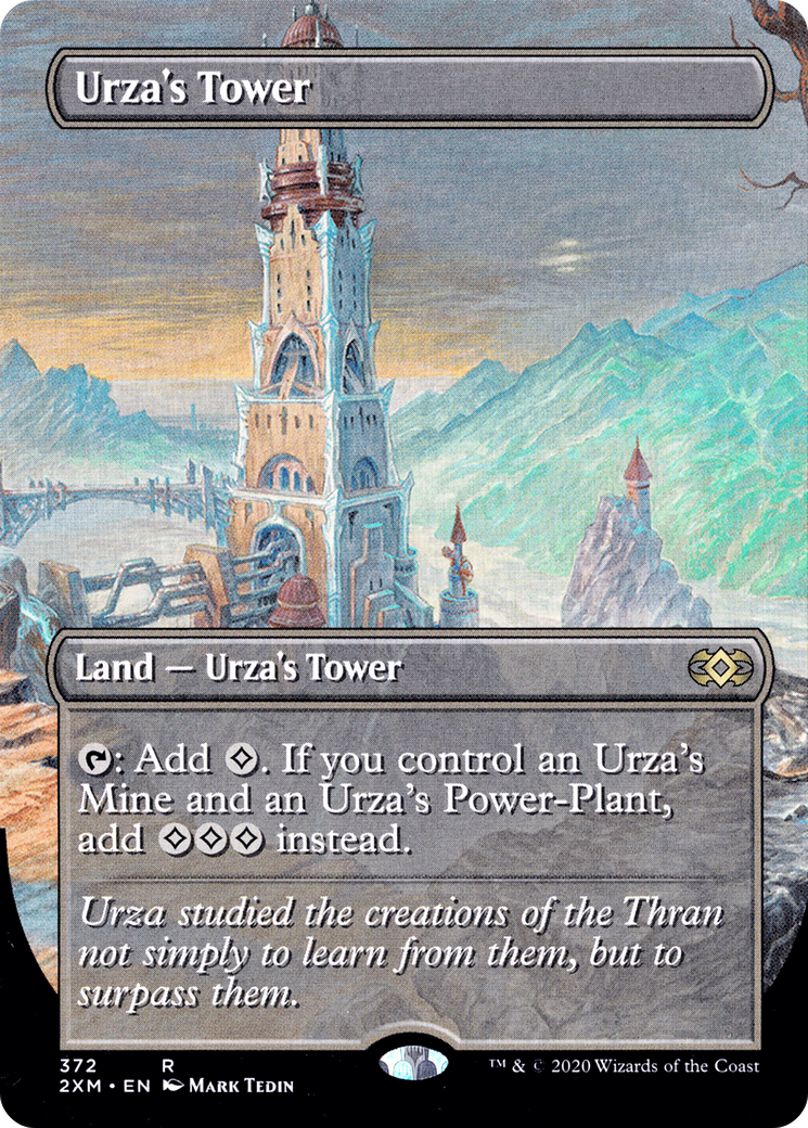 Urza's Tower (Borderless) (2XM-372) [Double Masters] Foil