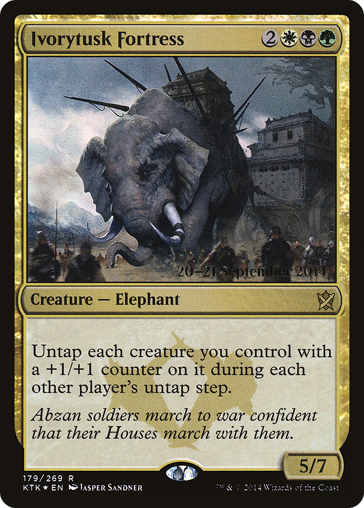 Ivorytusk Fortress (PRE-179) [Khans of Tarkir Promos] Foil
