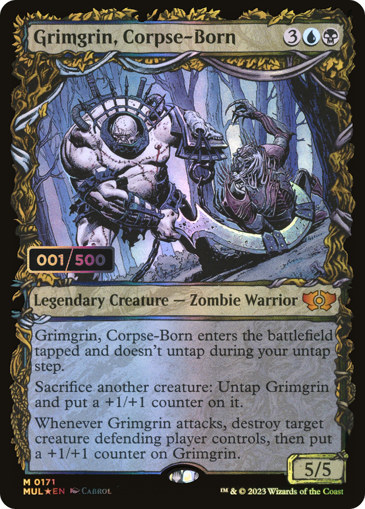 Grimgrin, Corpse-Born (Serial Numbered) (MUL-171Z) (Showcase) [Multiverse Legends] Foil