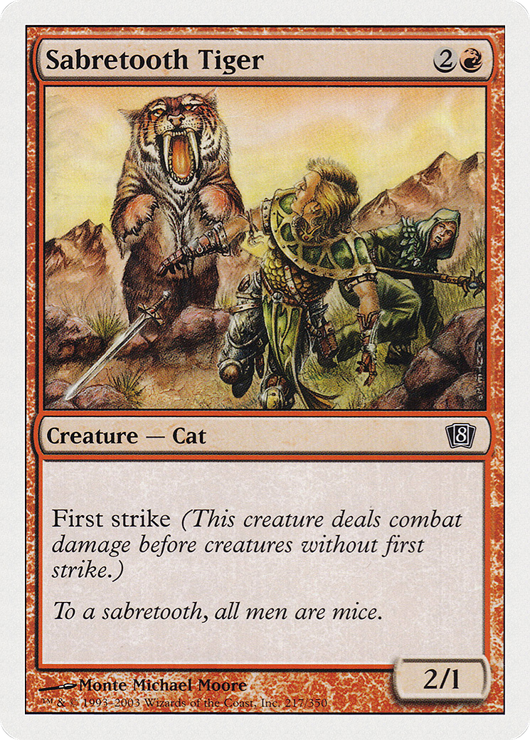 Sabretooth Tiger (8ED-217) [8th Edition]