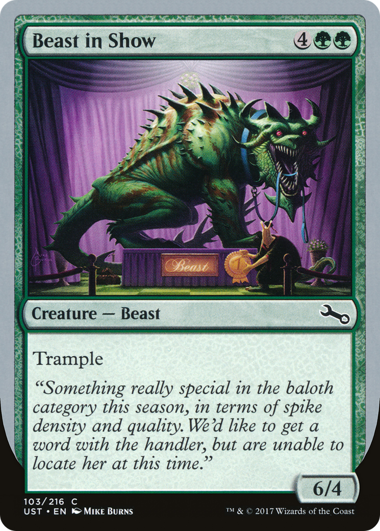 Beast in Show (C) (UST-103) [Unstable] Foil