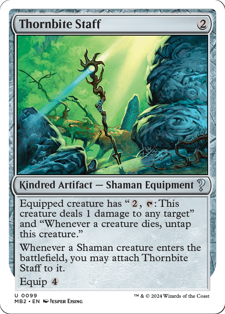 Thornbite Staff (White Border) (MB2-099) [Mystery Booster 2]