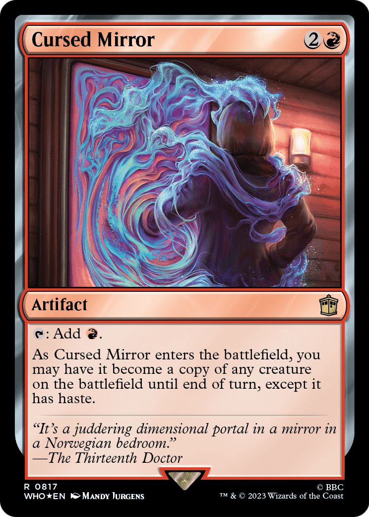 Cursed Mirror (Surge Foil) (WHO-817) [Doctor Who] Foil