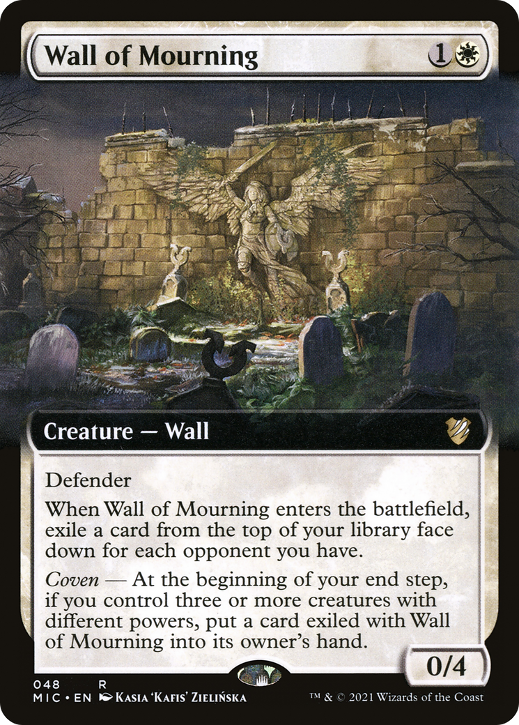 Wall of Mourning (Extended Art) (MIC-048) [Midnight Hunt Commander]