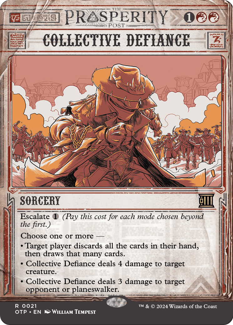 Collective Defiance (OTP-021) (Showcase) (Borderless) [Breaking News] Foil