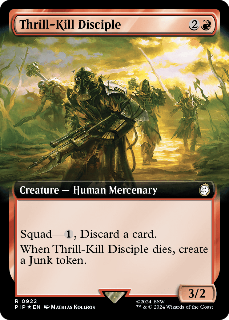 Thrill-Kill Disciple (Extended Art) (Surge Foil) (PIP-922) [Fallout] Foil