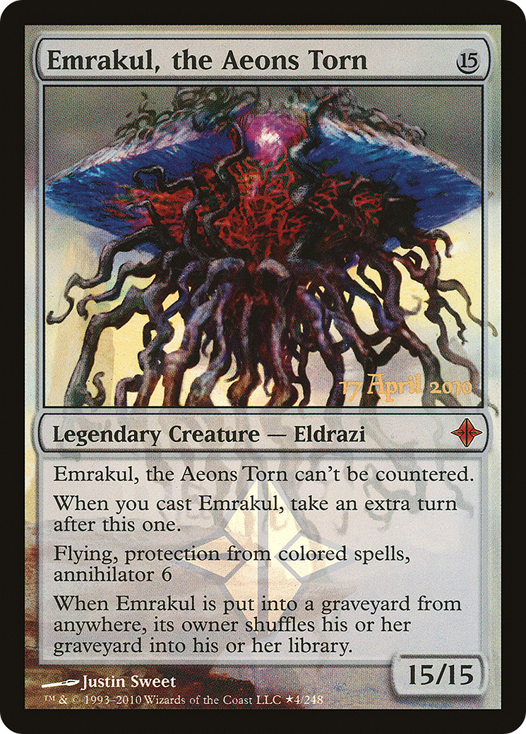 Emrakul, the Aeons Torn (PRE-004) [Rise of the Eldrazi Promos] Foil